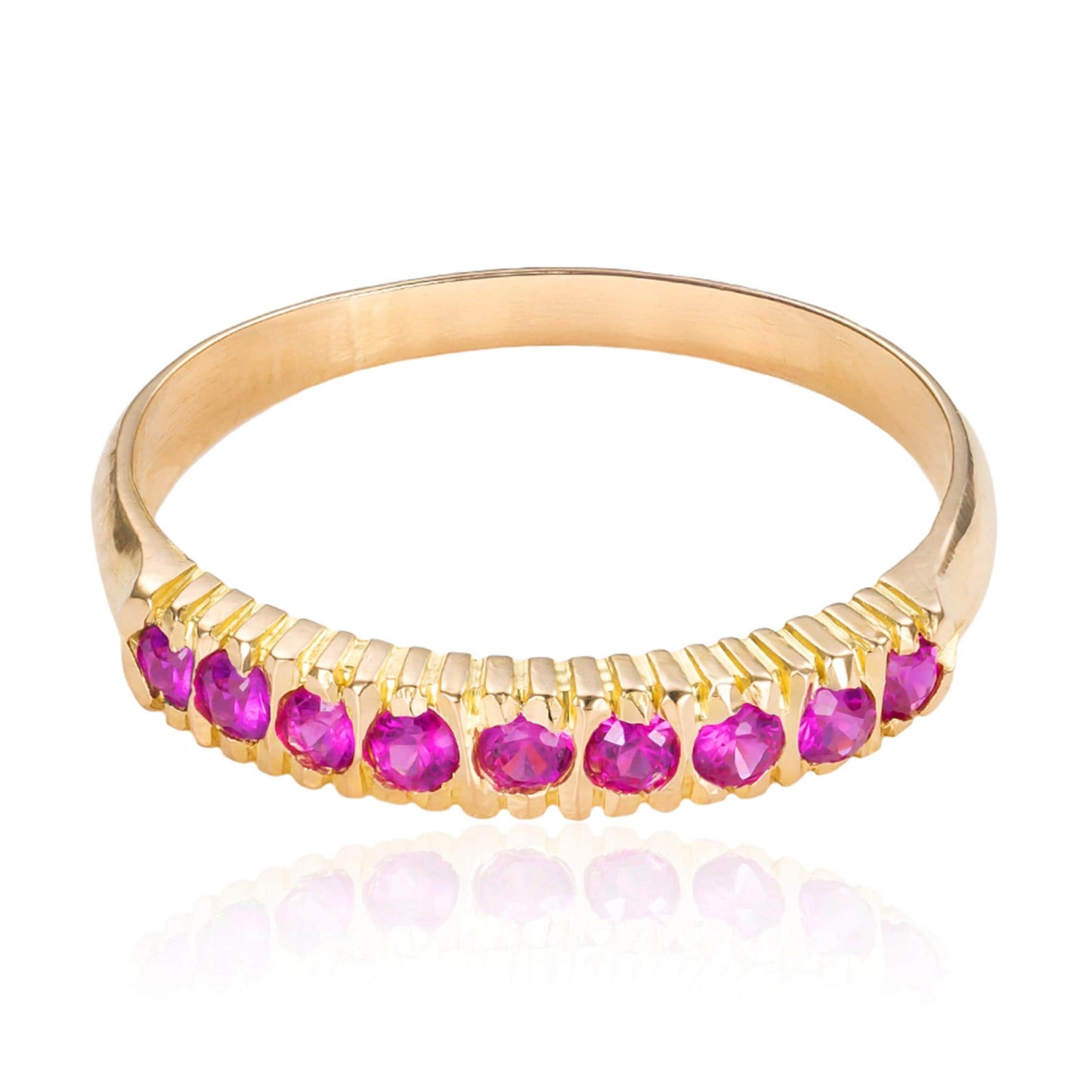 Ruby Stackable Band in 18K Yellow Gold