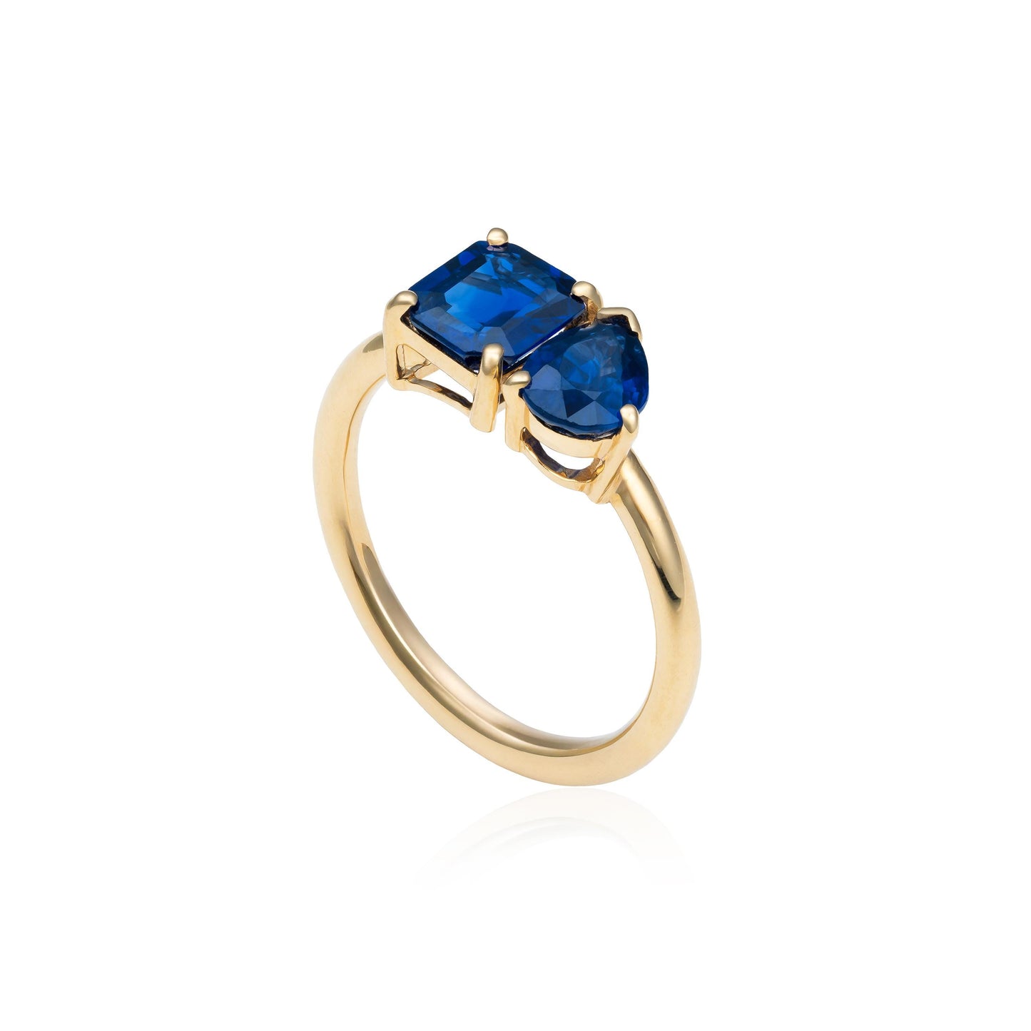 Toi Et Moi Sapphire Ring in 18K Yellow Gold