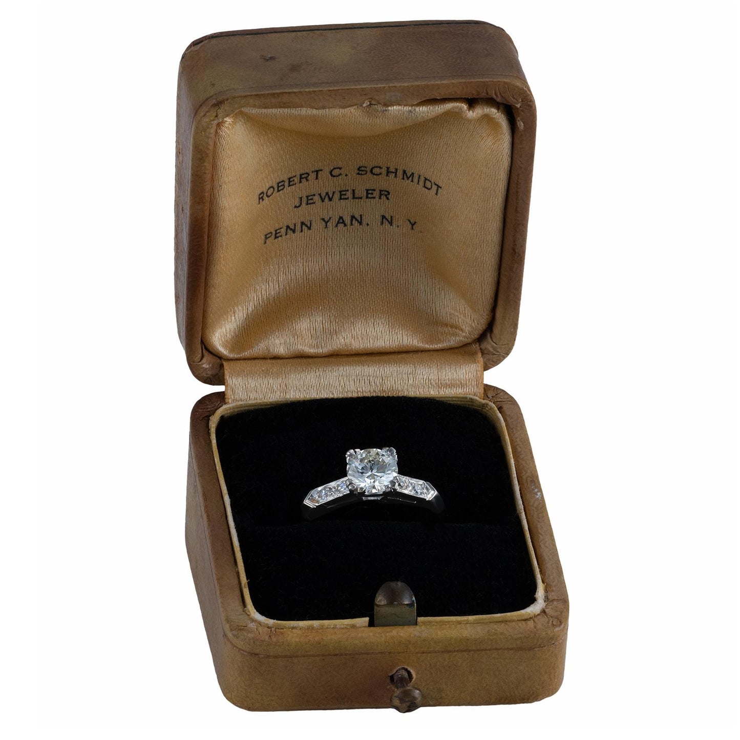 Art Deco Platinum Diamond Engagement Ring
