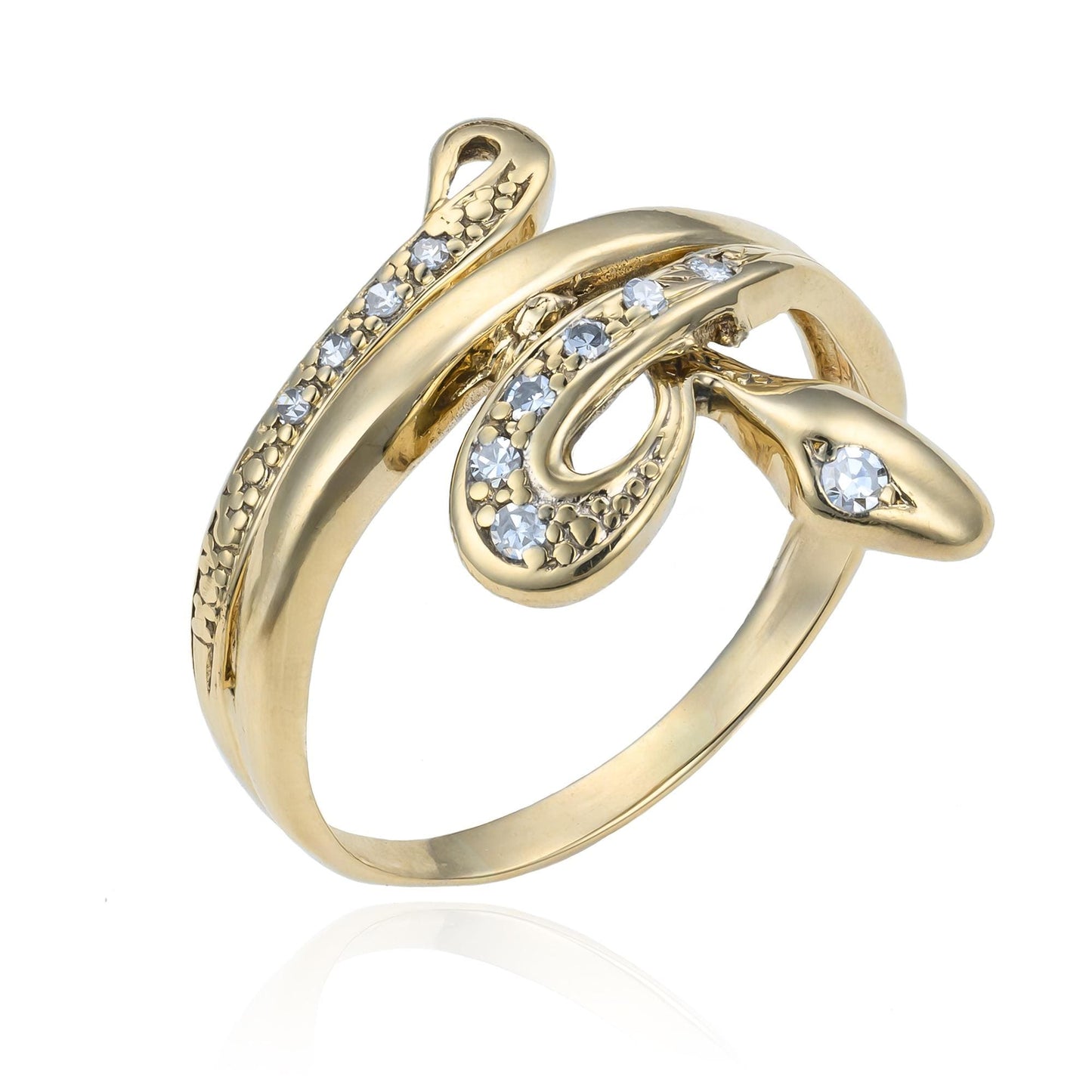 Snake Ring in 14K Yellow Gold