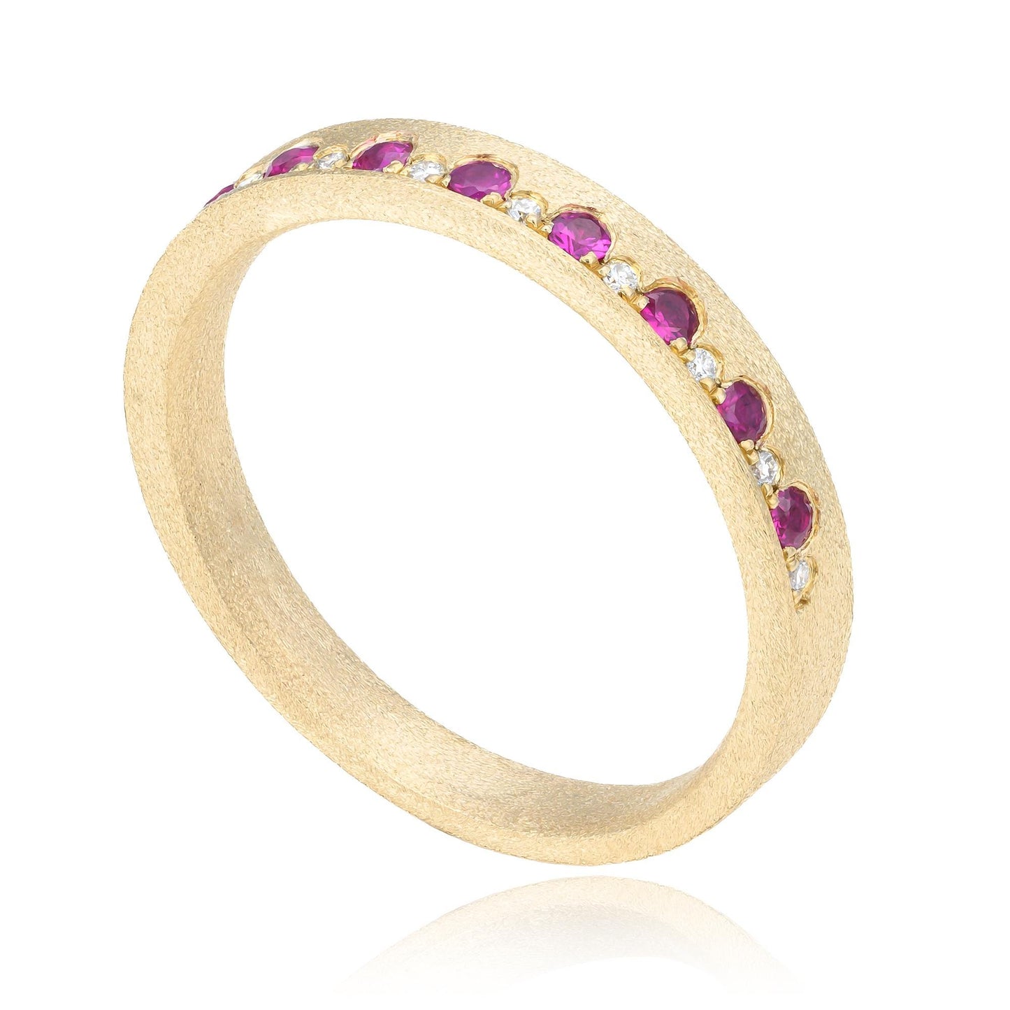 Ruby & Diamond Band in 14K Yellow Gold