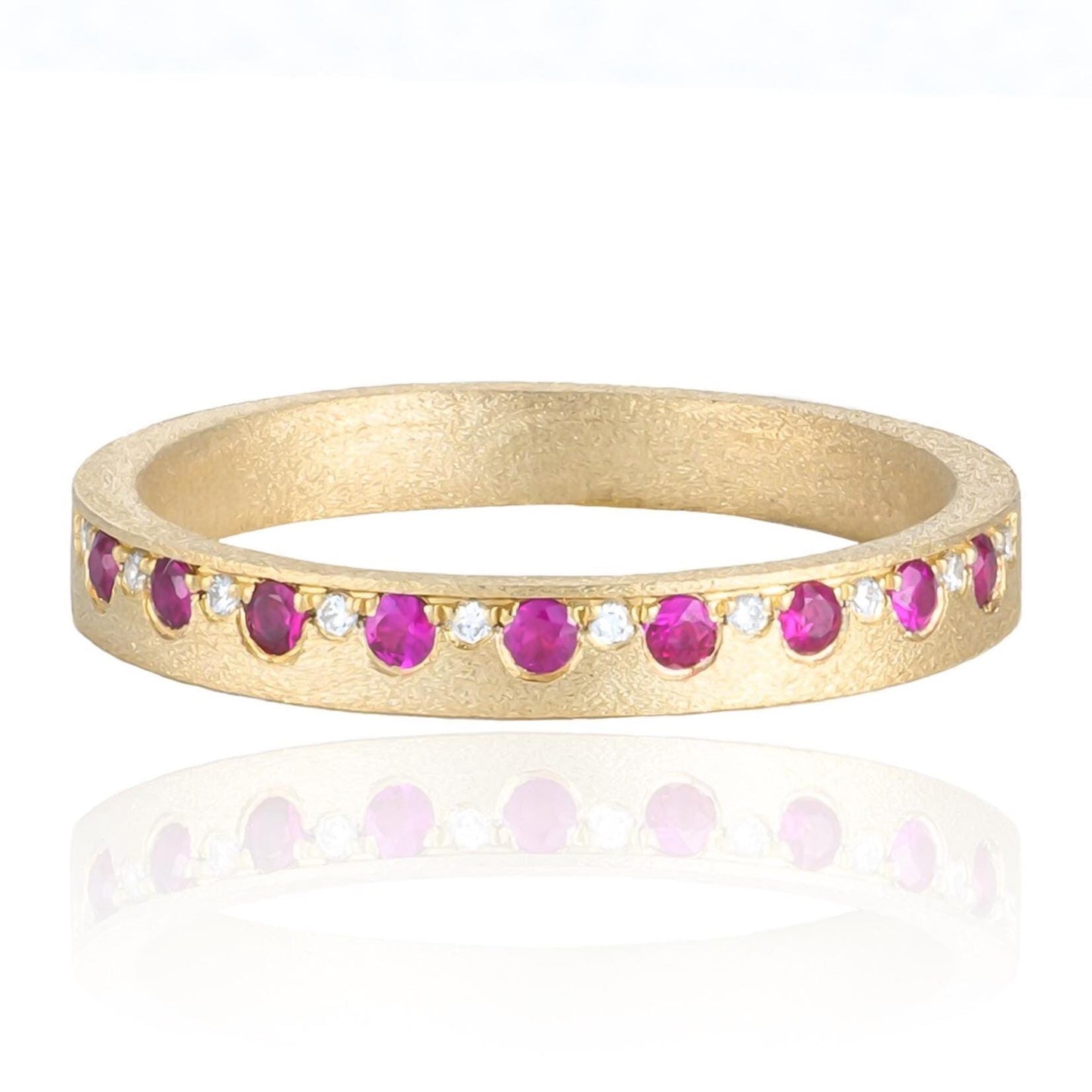 Ruby & Diamond Band in 14K Yellow Gold