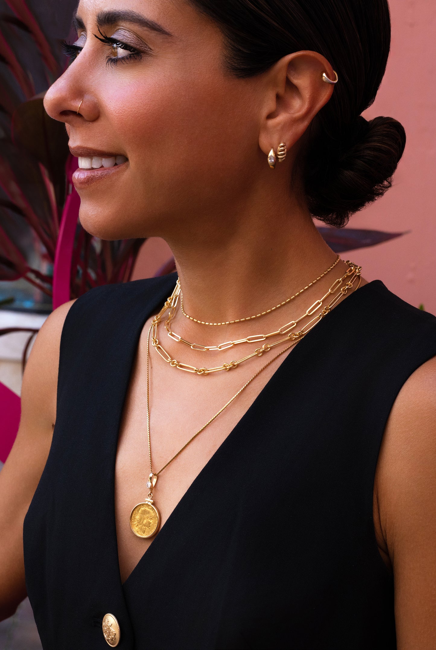1907 French Gold Coin Diamond Pendant