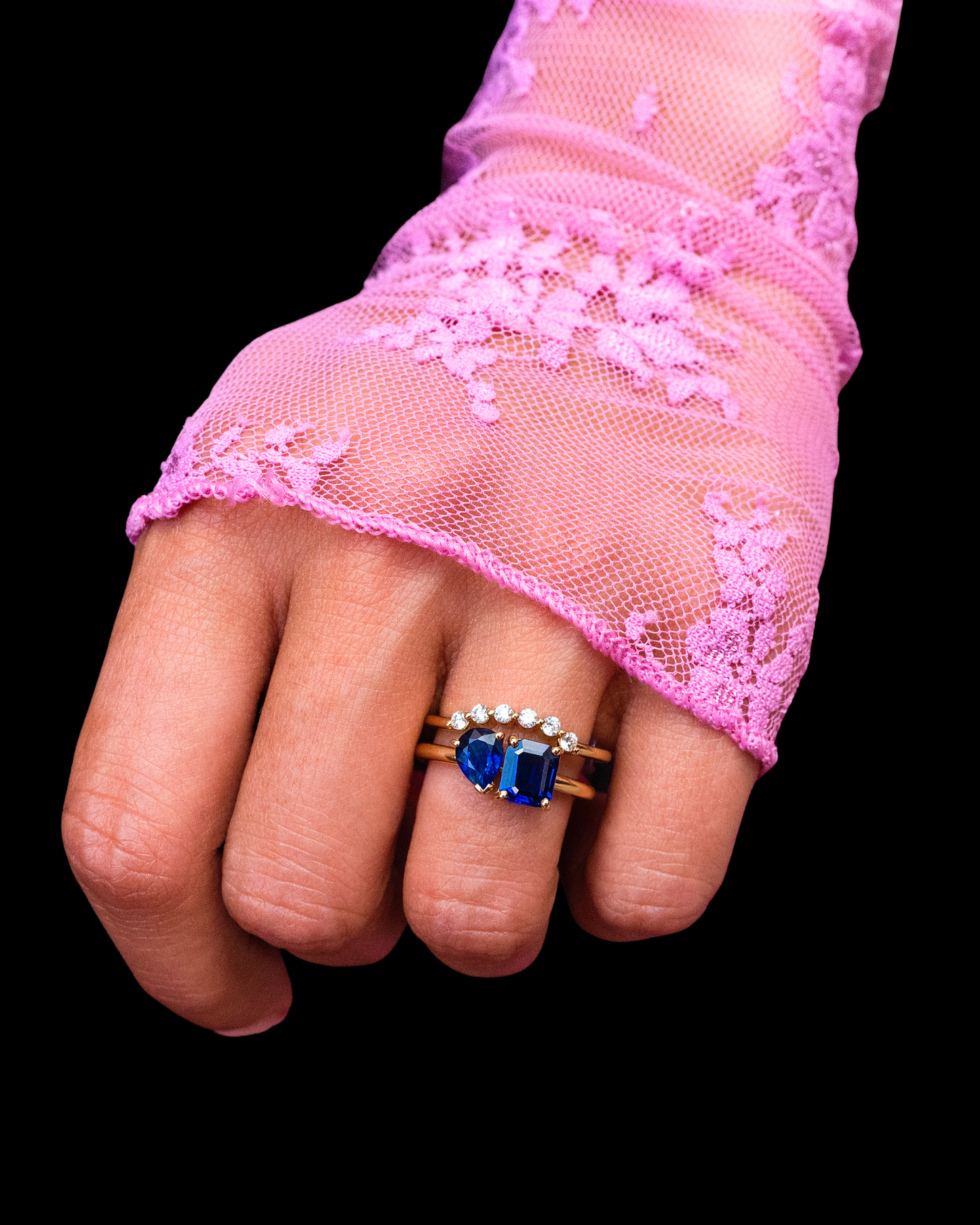 Toi Et Moi Sapphire Ring in 18K Yellow Gold