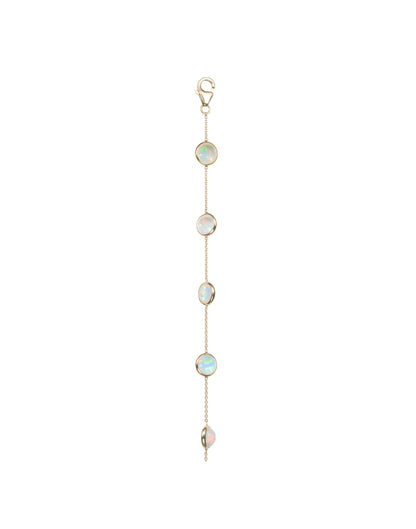 Bezel Opal Station Bracelet in 18K Yellow Gold