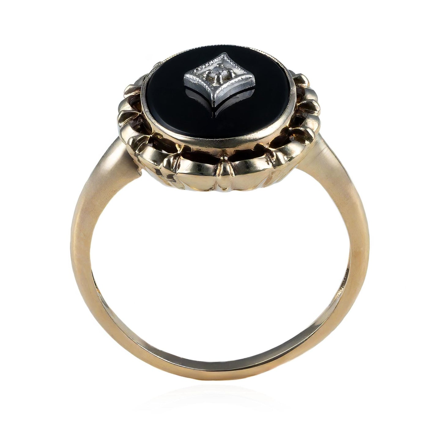 Onyx Signet Ring in 10K Yellow Gold