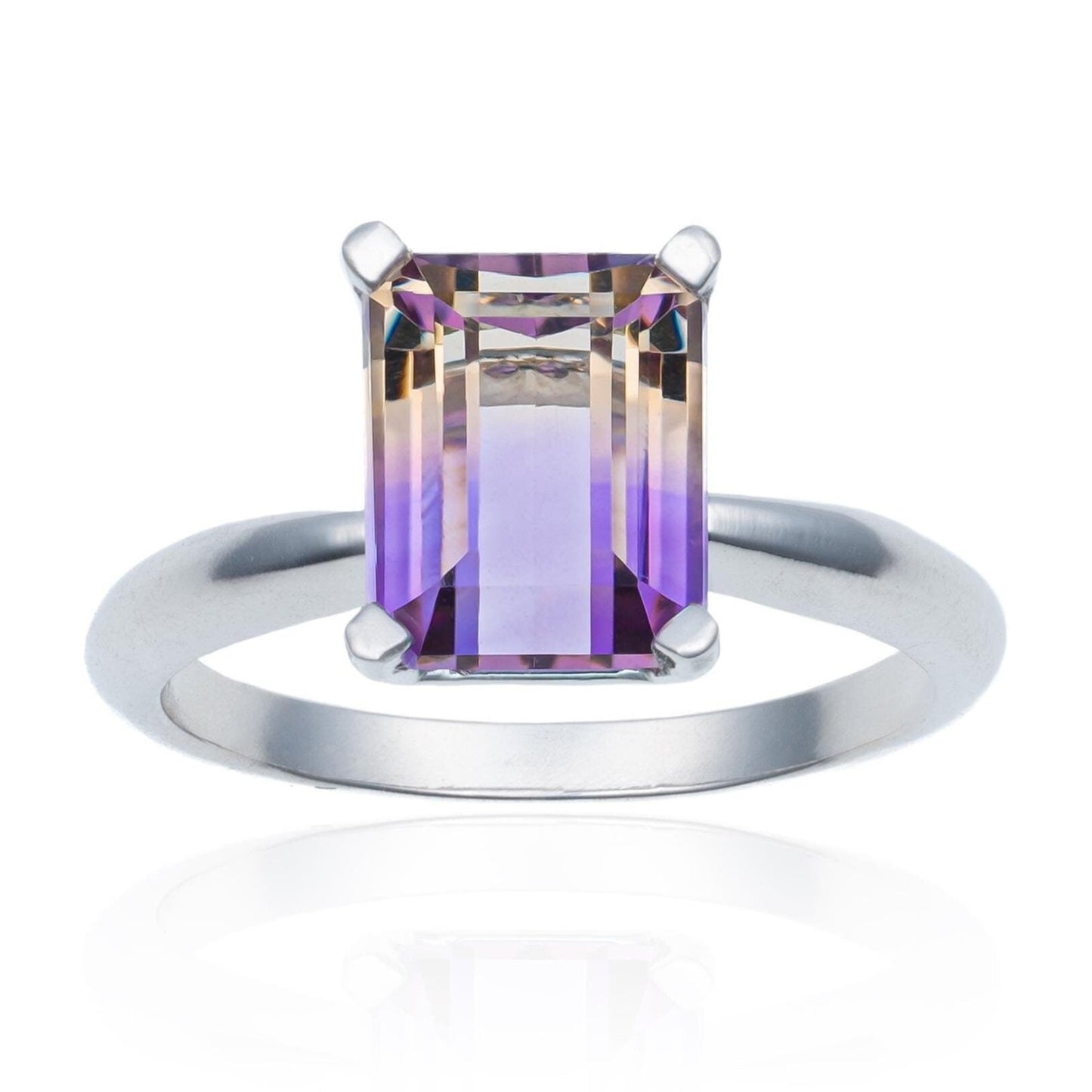 Ametrine Platinum Ring