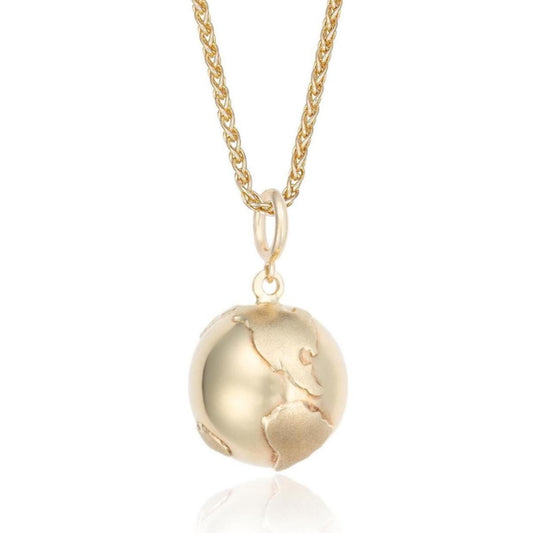 Globe Pendant in 14K Yellow Gold