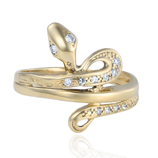 Snake Ring in 14K Yellow Gold