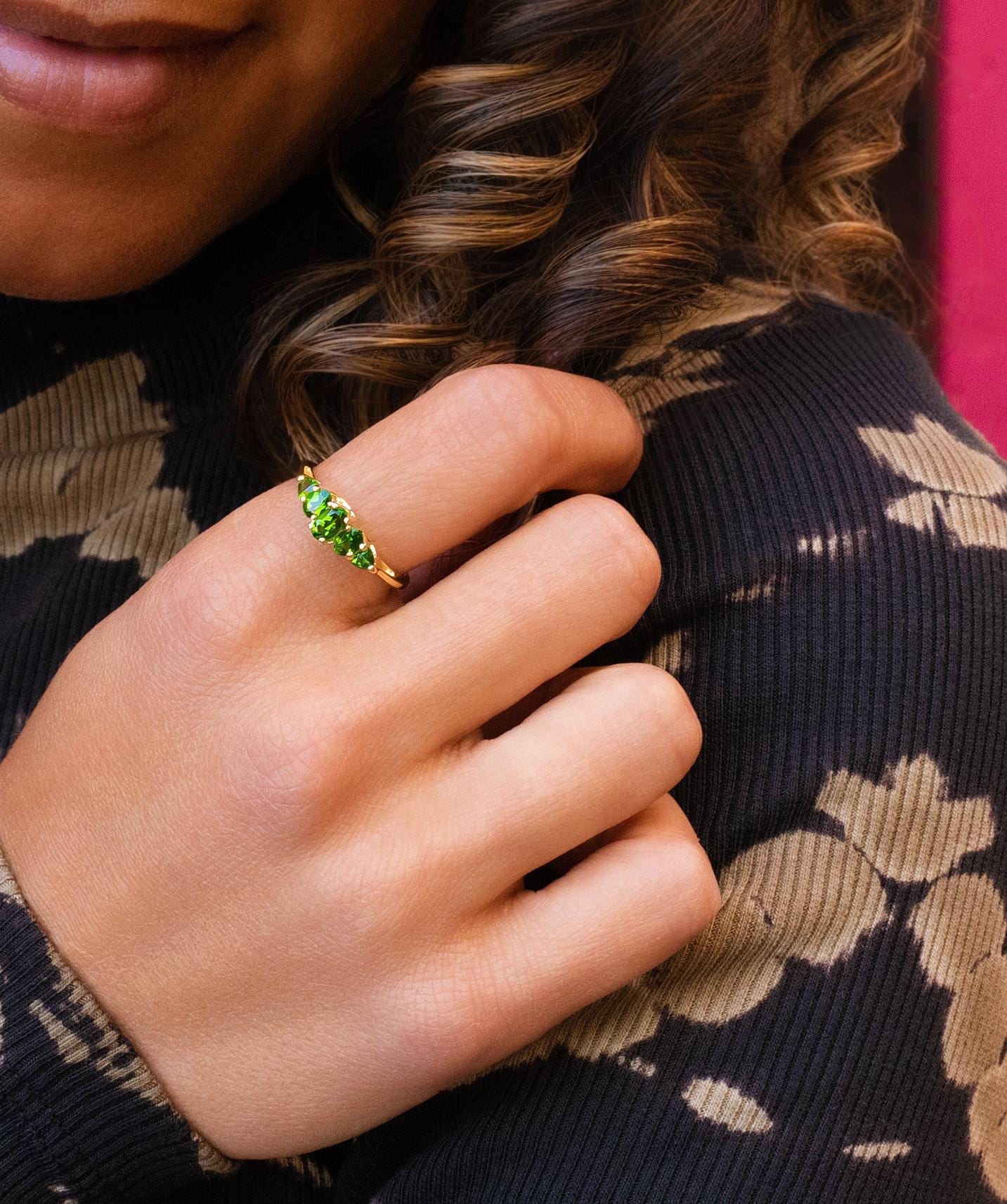 Peridot Ring in 14K Yellow Gold