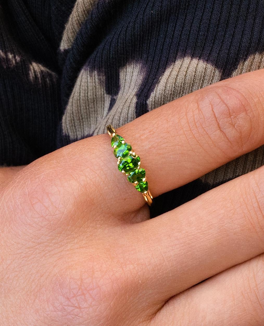Peridot Ring in 14K Yellow Gold