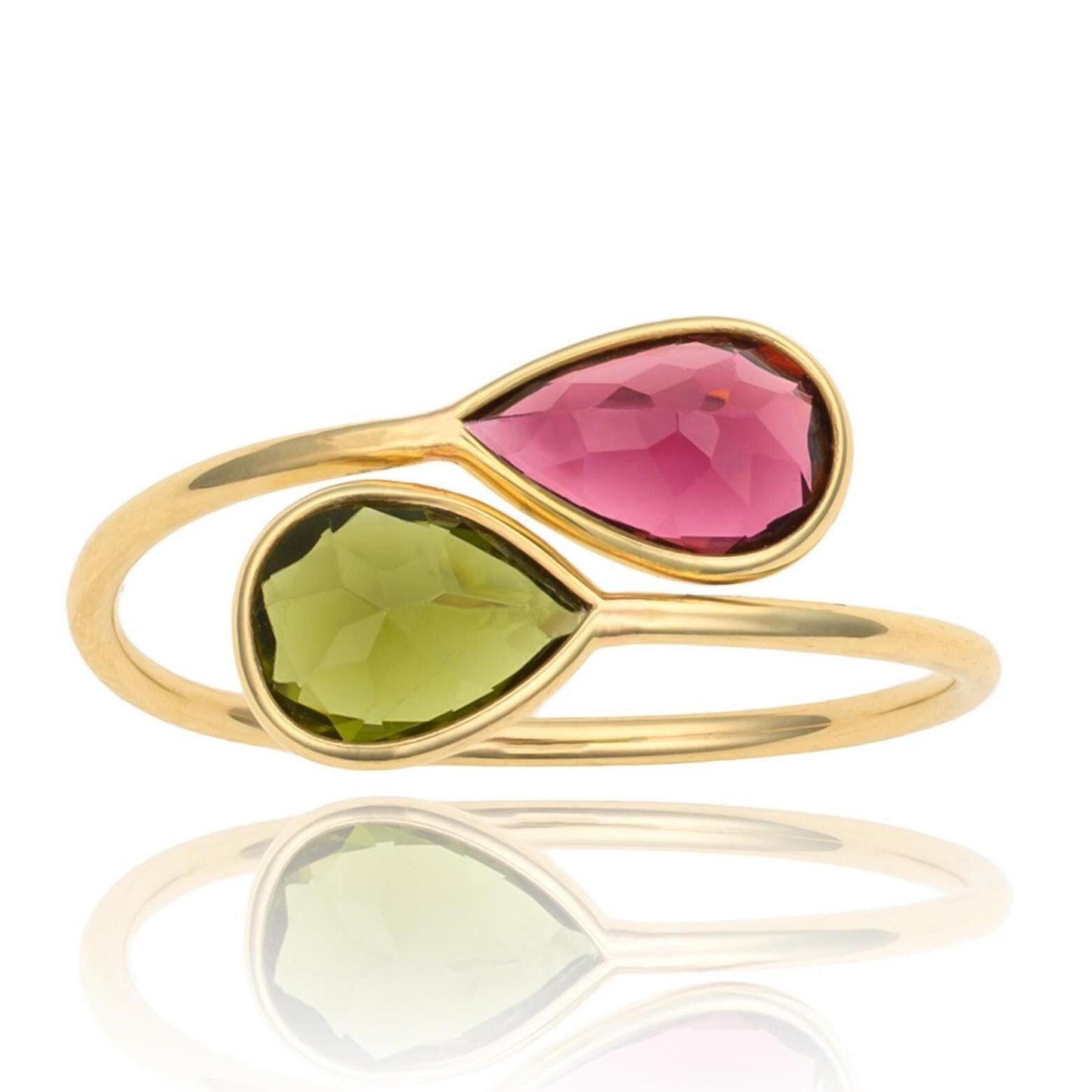 Tourmaline Wrap Ring in 14K Yellow Gold