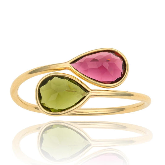 Tourmaline Wrap Ring in 14K Yellow Gold