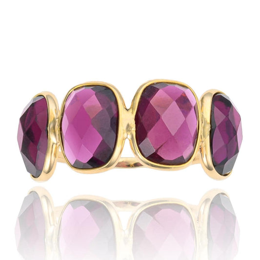 Rhodolite Garnet Ring in 14K Yellow Gold