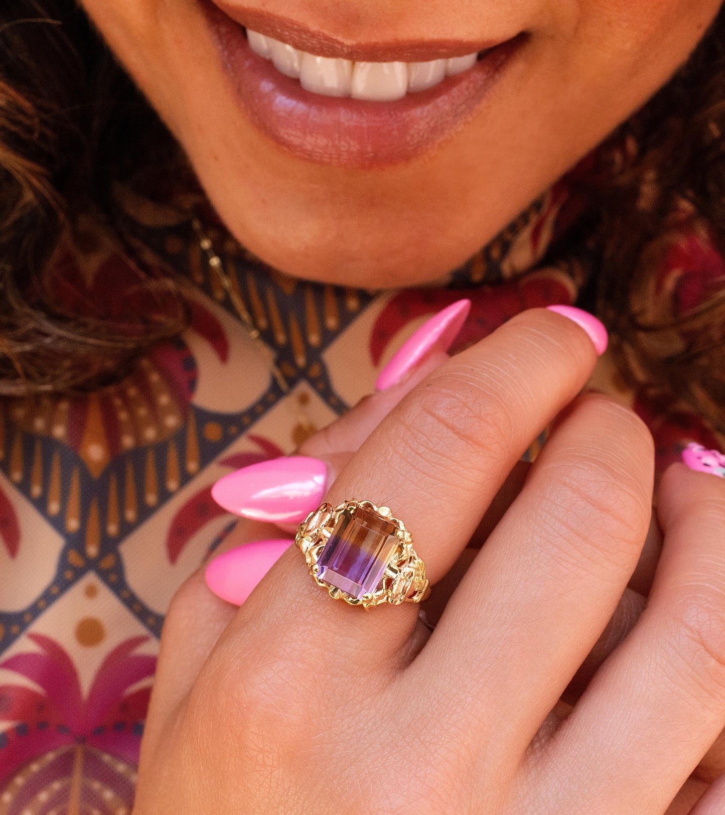 Black Hills Ametrine Ring in 14K Gold