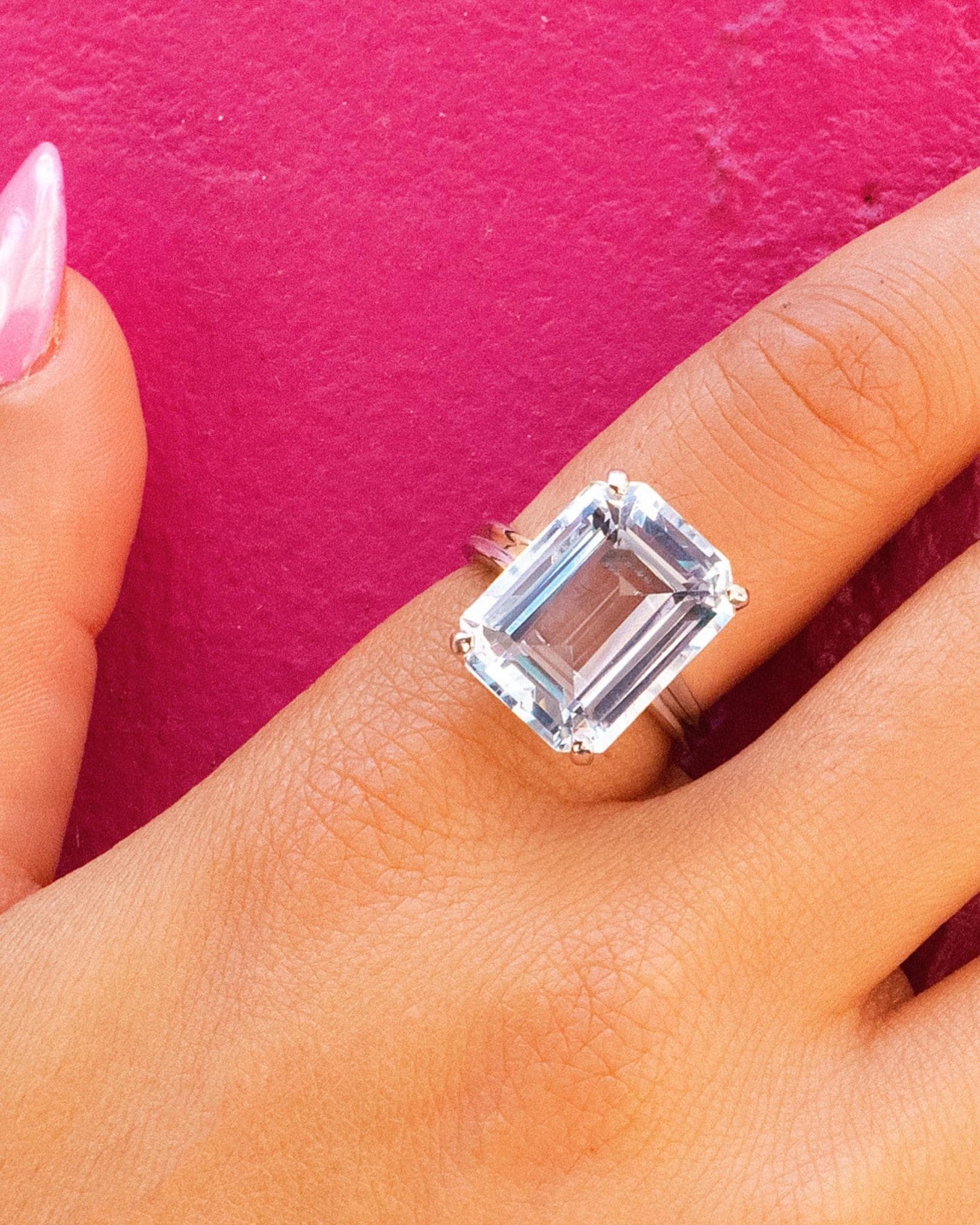 Aquamarine Ring in 14K White Gold