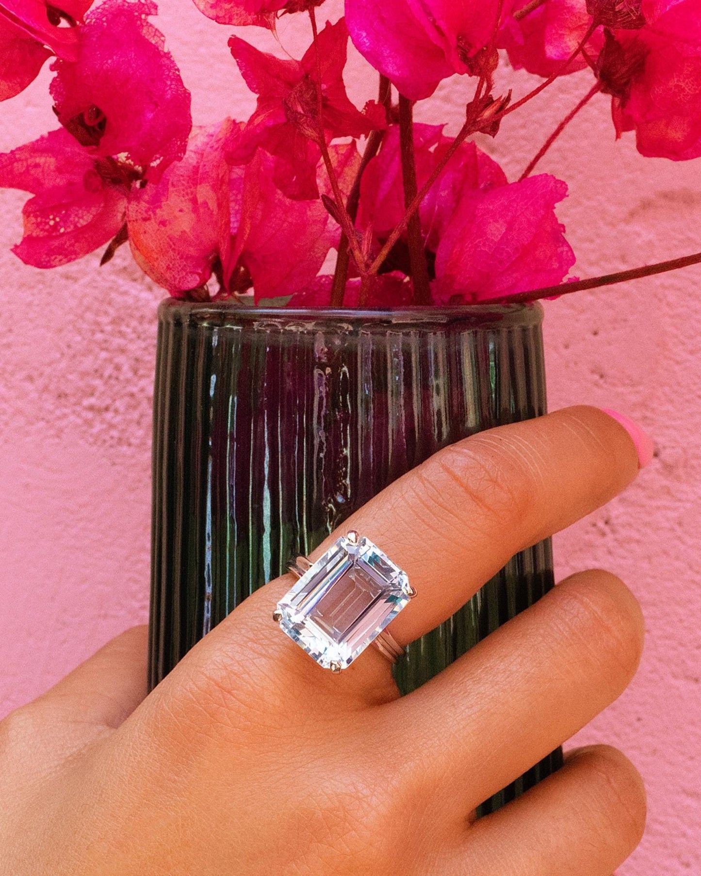 Aquamarine Ring in 14K White Gold