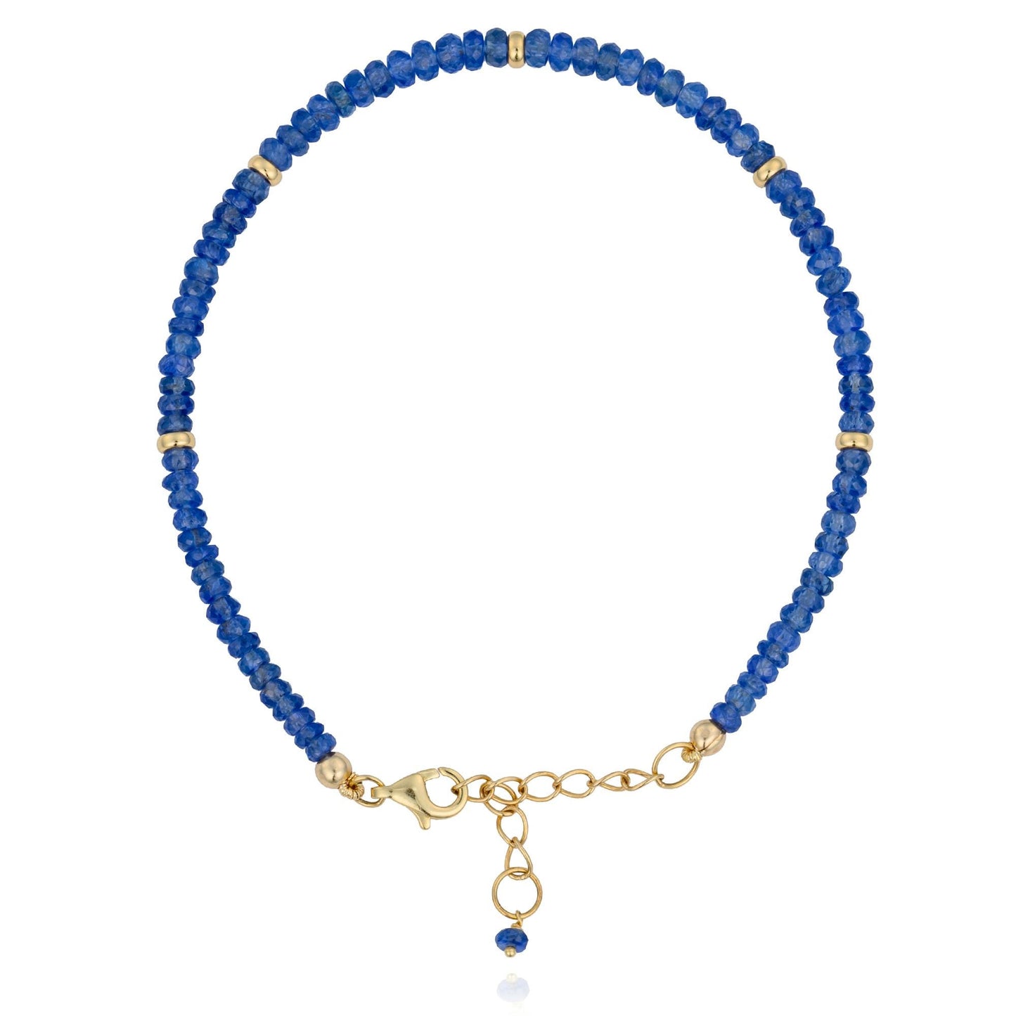 Sapphire & 18K Gold Beaded Bracelet