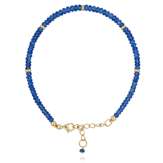 Sapphire & 18K Gold Beaded Bracelet