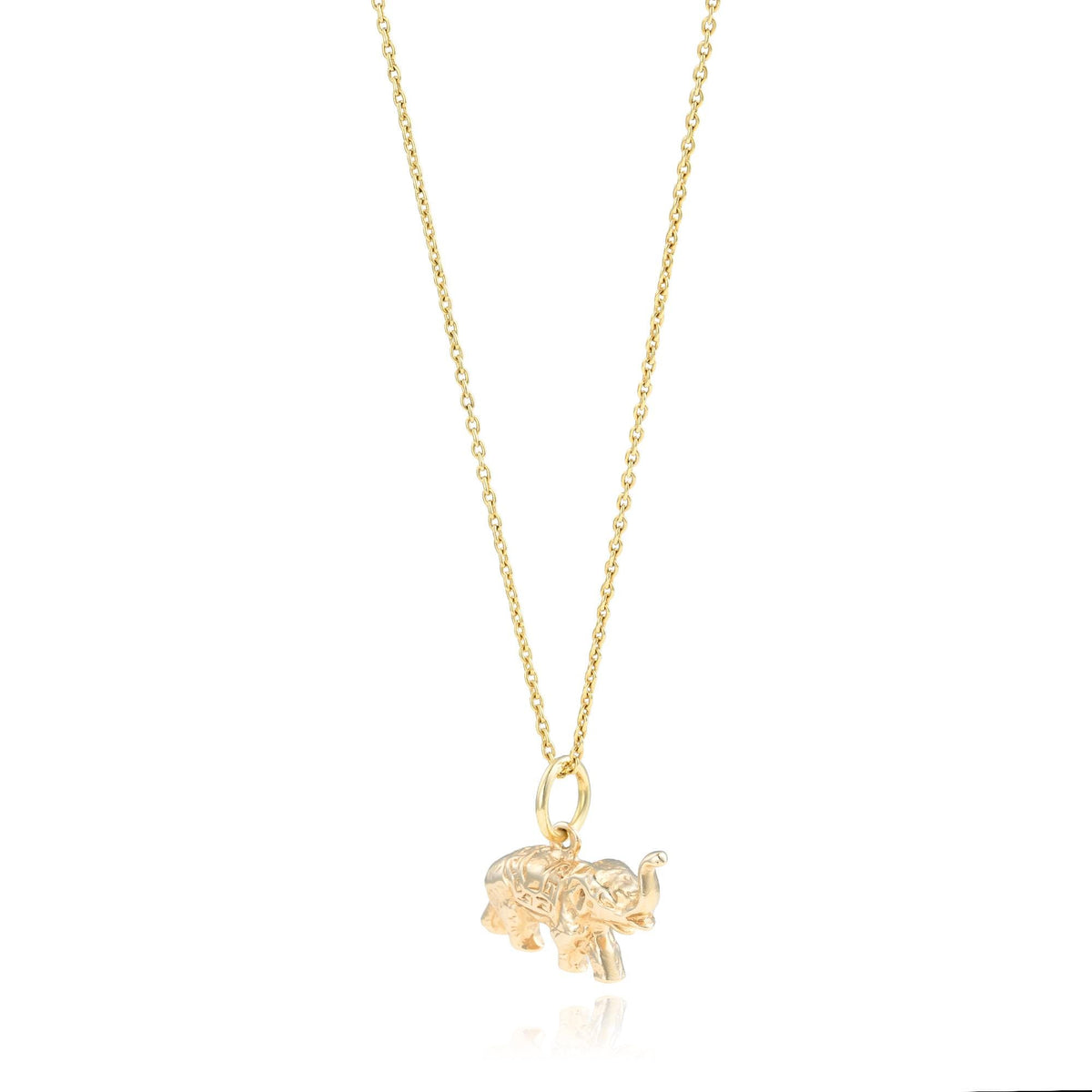 Elephant Charm in 14K Yellow Gold