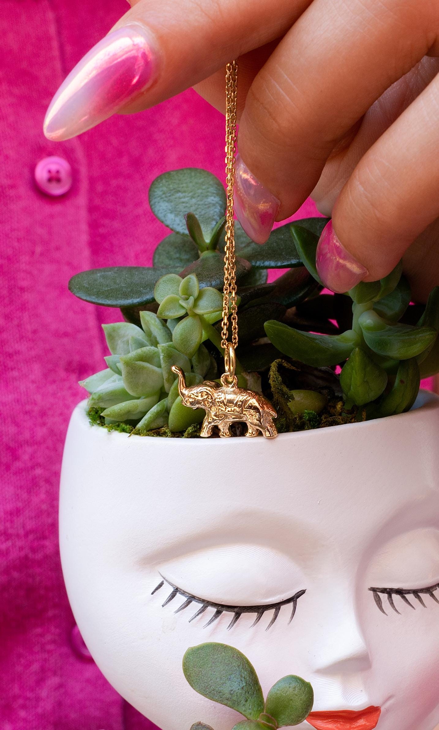 Elephant Charm in 14K Yellow Gold