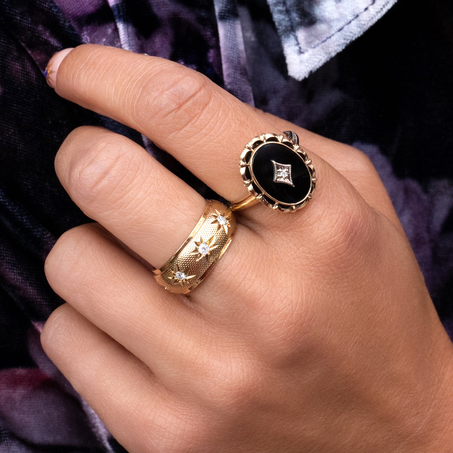 Onyx Signet Ring in 10K Yellow Gold