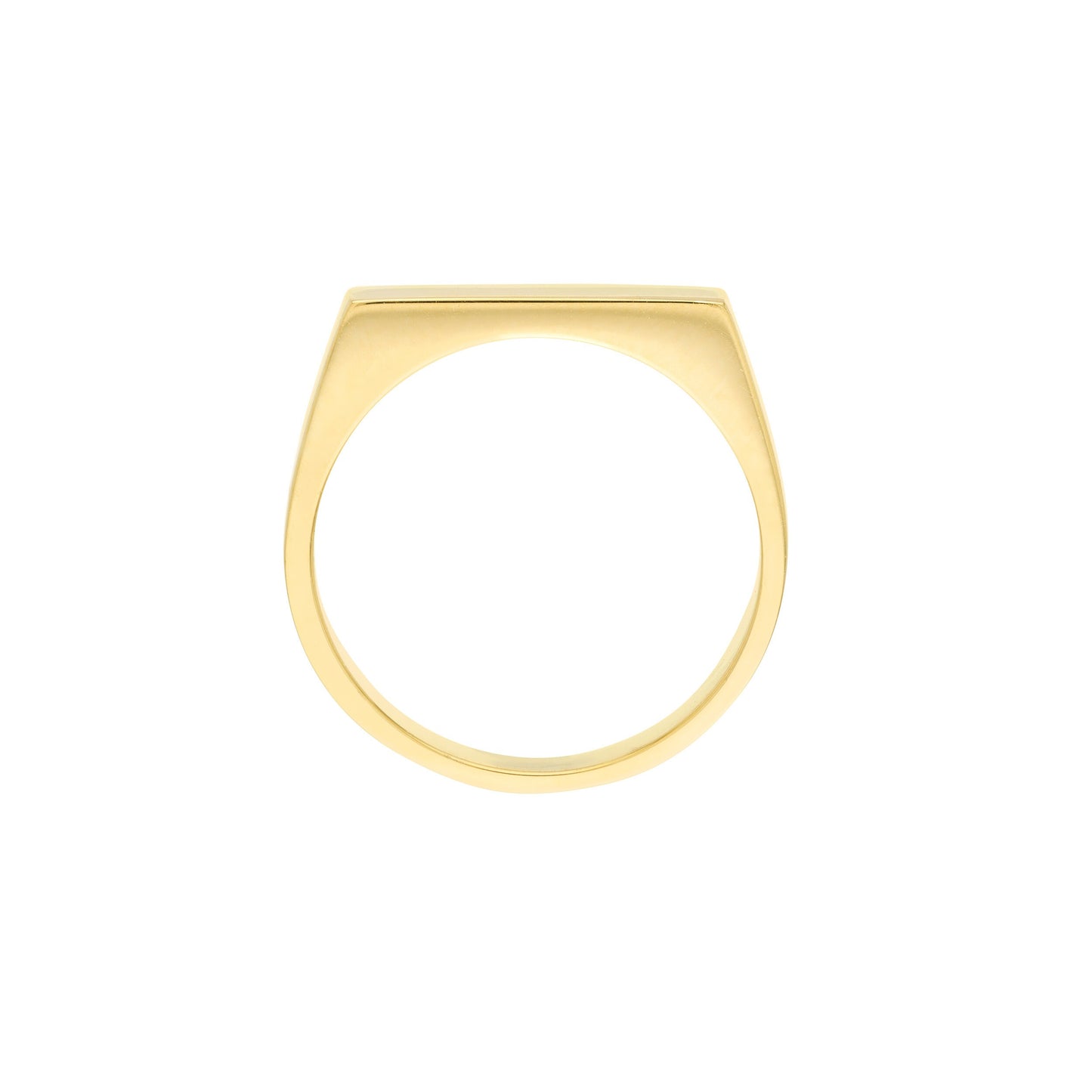 Geometric Bar Ring in Solid 14K Yellow Gold