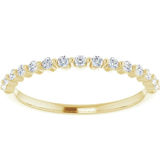 Dainty Diamond Stackable Band in 14K Yellow Gold